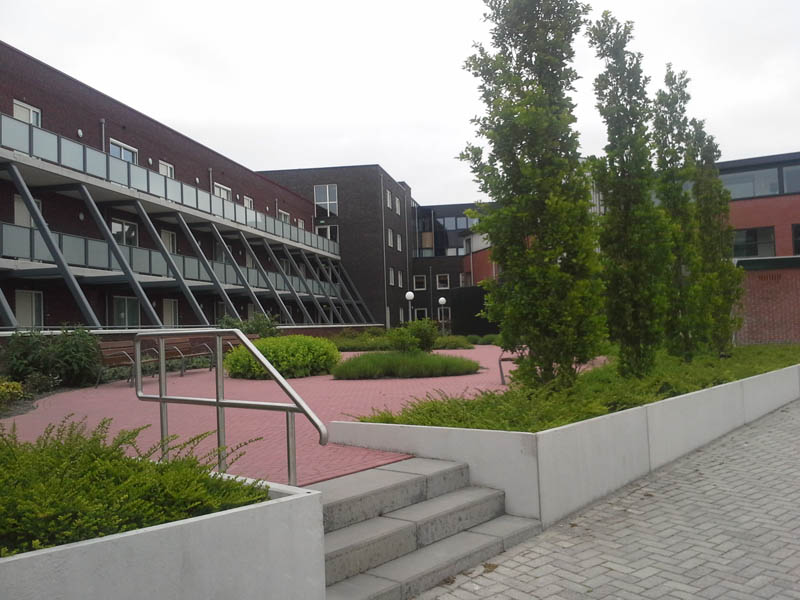 Onderhouden beplanting bij een appartementencomplex